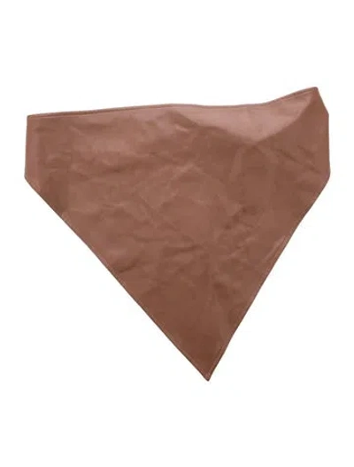 Pre-owned Tibi Wide Vegan Leather Waist Belt In Brown