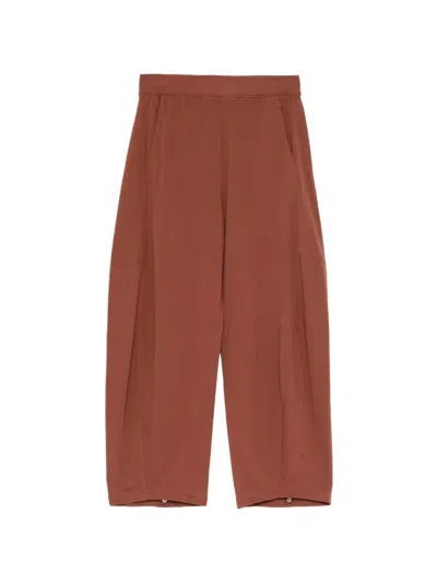 Tibi Wide-leg Track Pants In Brown