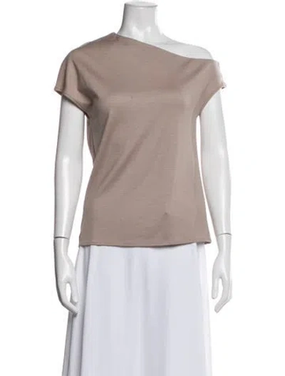 Pre-owned Tibi Wool Asymmetrical Top In Neutral