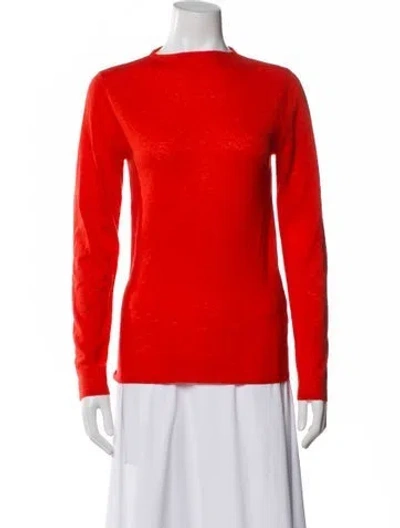Pre-owned Tibi Wool Bateau Neckline Sweater In Orange