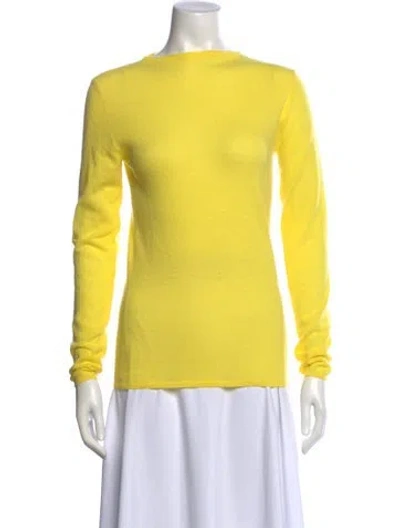 Pre-owned Tibi Wool Bateau Neckline Sweater In Yellow