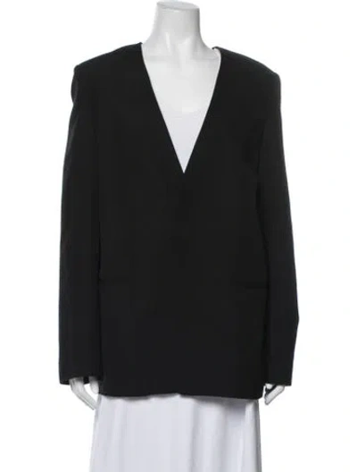 Pre-owned Tibi Wool Blazer In Black
