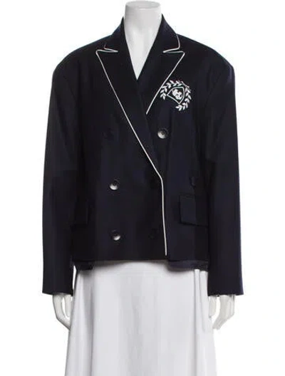Pre-owned Tibi Wool Blazer In Blue