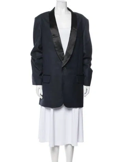 Pre-owned Tibi Wool Blazer In Blue