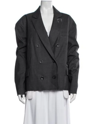 Pre-owned Tibi Wool Blazer In Grey