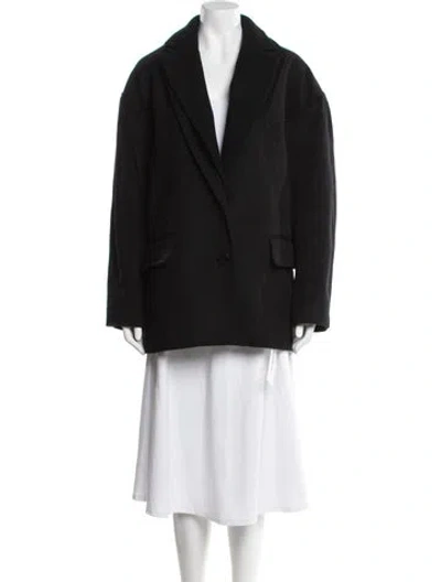 Pre-owned Tibi Wool Coat In Black