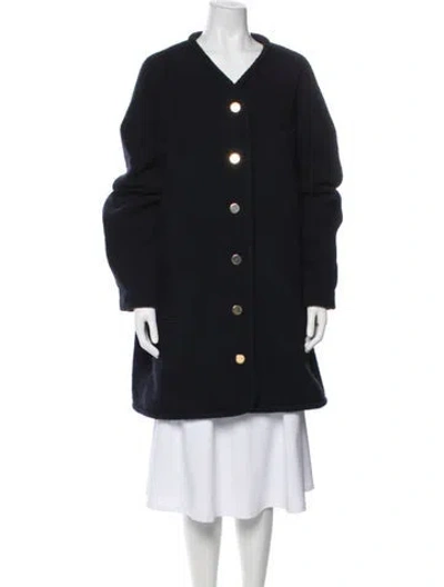 Pre-owned Tibi Wool Coat In Blue