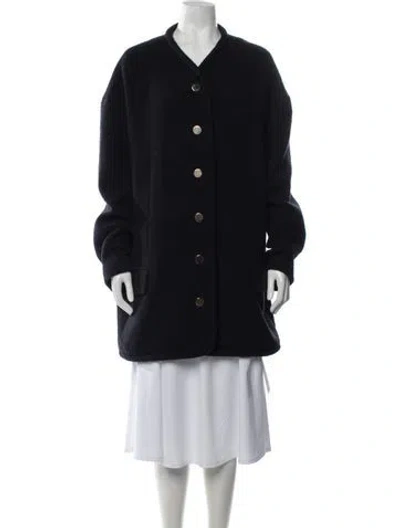 Pre-owned Tibi Wool Coat In Blue