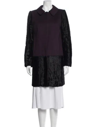 Pre-owned Tibi Wool Coat In Purple