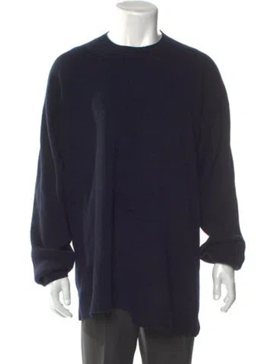 Pre-owned Tibi Wool Crew Neck Pullover In Blue