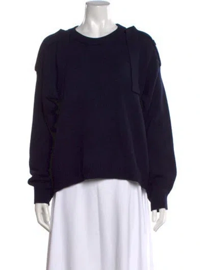 Pre-owned Tibi Wool Crew Neck Sweater In Black