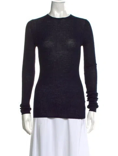 Pre-owned Tibi Wool Crew Neck Sweater In Black