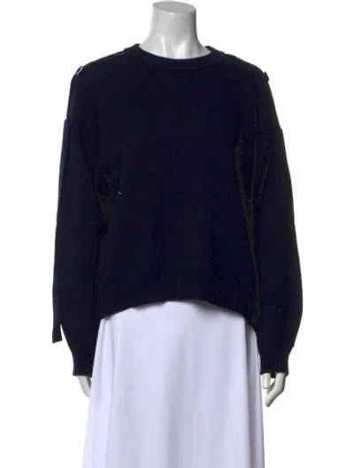 Pre-owned Tibi Wool Crew Neck Sweater In Blue