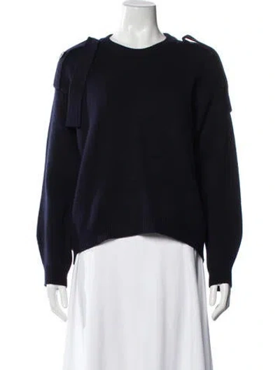 Pre-owned Tibi Wool Crew Neck Sweater In Blue
