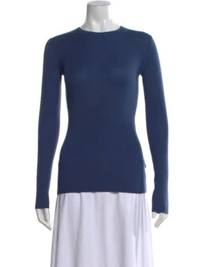 Pre-owned Tibi Wool Crew Neck Sweater In Blue