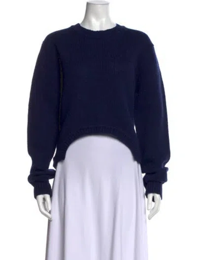 Pre-owned Tibi Wool Crew Neck Sweater In Blue