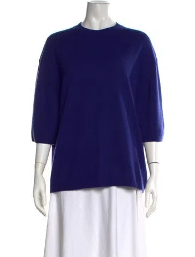 Pre-owned Tibi Wool Crew Neck Sweater In Blue/purple