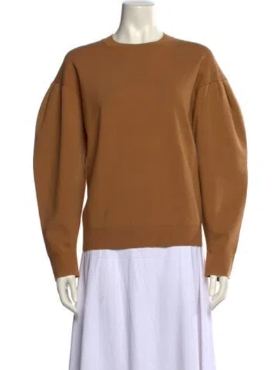 Pre-owned Tibi Wool Crew Neck Sweater In Brown