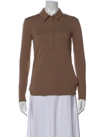 Pre-owned Tibi Wool Crew Neck Sweater In Brown