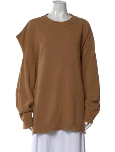 Pre-owned Tibi Wool Crew Neck Sweater In Brown