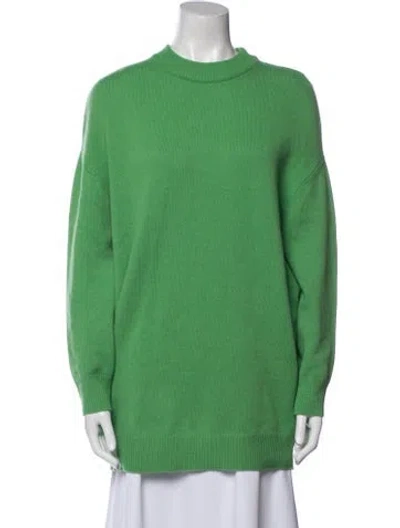 Pre-owned Tibi Wool Crew Neck Sweater In Green