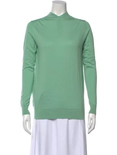 Pre-owned Tibi Wool Crew Neck Sweater In Green