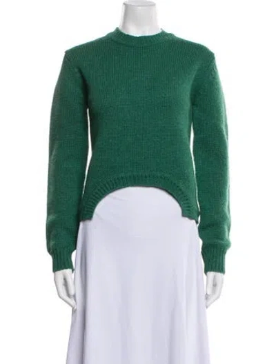 Pre-owned Tibi Wool Crew Neck Sweater In Green