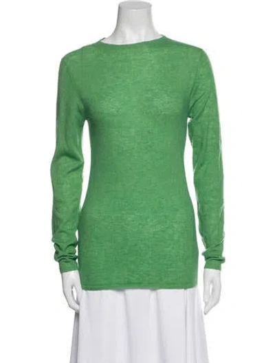 Pre-owned Tibi Wool Crew Neck Sweater In Green