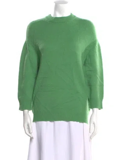 Pre-owned Tibi Wool Crew Neck Sweater In Green