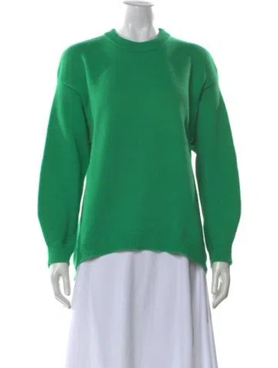 Pre-owned Tibi Wool Crew Neck Sweater In Green