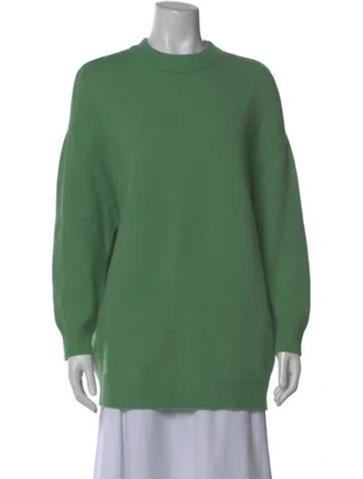 Pre-owned Tibi Wool Crew Neck Sweater In Green