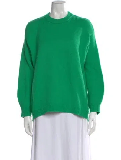 Pre-owned Tibi Wool Crew Neck Sweater In Green