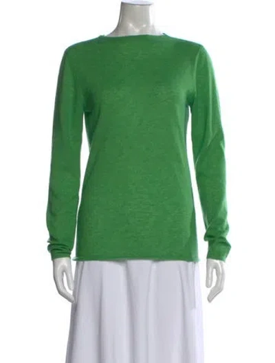 Pre-owned Tibi Wool Crew Neck Sweater In Green