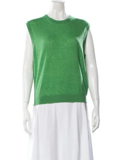 Pre-owned Tibi Wool Crew Neck Sweater In Green