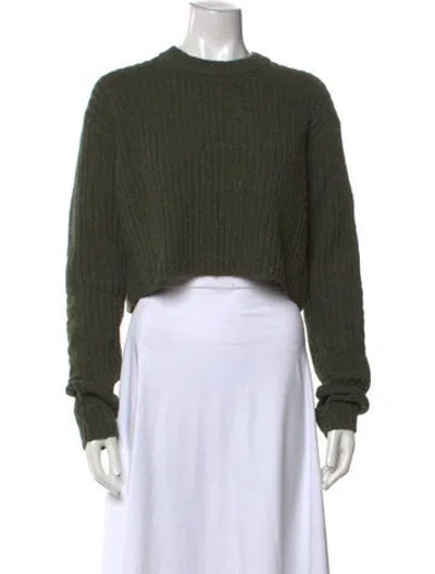 Pre-owned Tibi Wool Crew Neck Sweater In Green