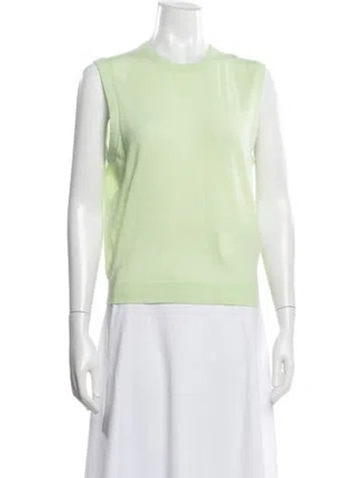 Pre-owned Tibi Wool Crew Neck Sweater In Green