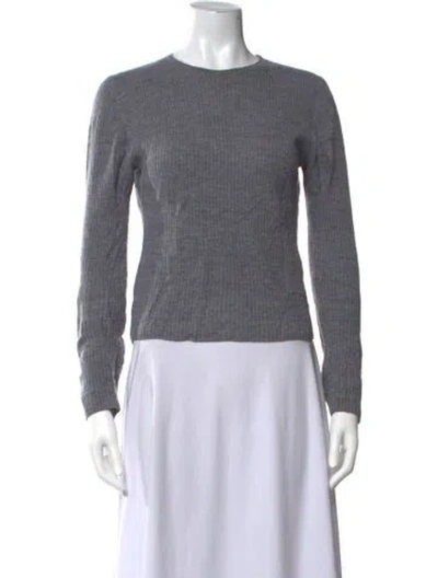 Pre-owned Tibi Wool Crew Neck Sweater In Grey