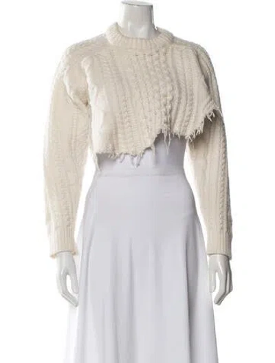 Pre-owned Tibi Wool Crew Neck Sweater In Neutral