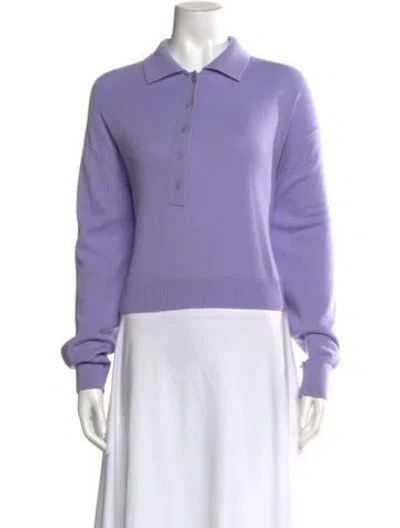 Pre-owned Tibi Wool Crew Neck Sweater In Purple