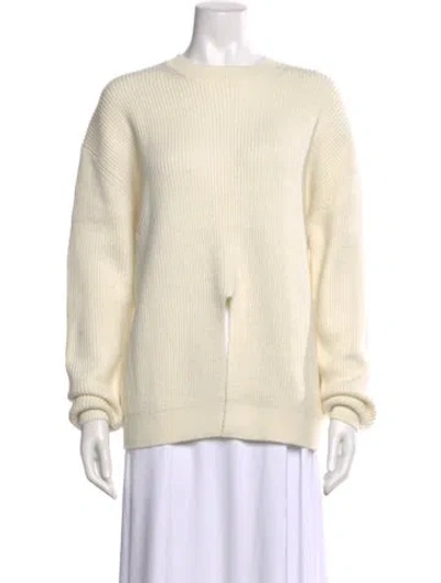 Pre-owned Tibi Wool Crew Neck Sweater W/ Tags In Neutral