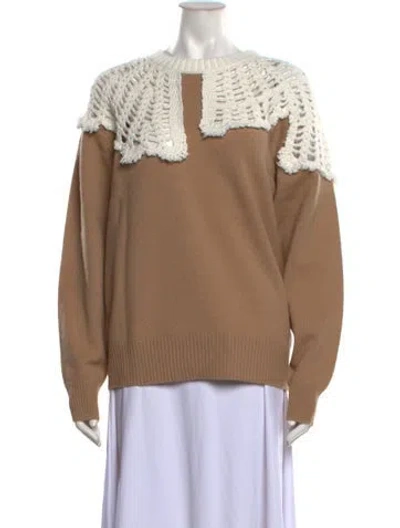 Pre-owned Tibi Wool Crew Neck Sweater W/ Tags In Neutrals