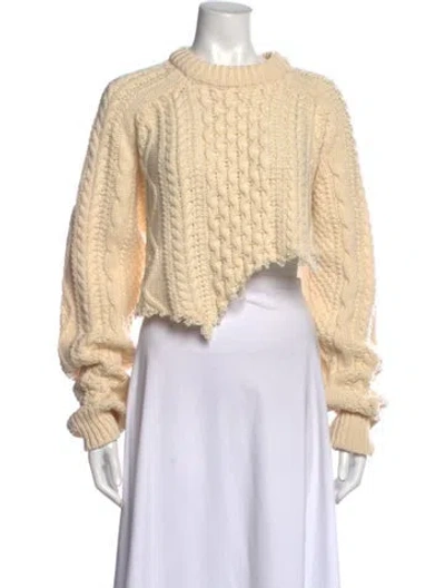 Pre-owned Tibi Wool Crew Neck Sweater In White