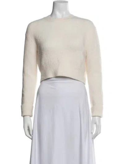 Pre-owned Tibi Wool Crew Neck Sweater In White