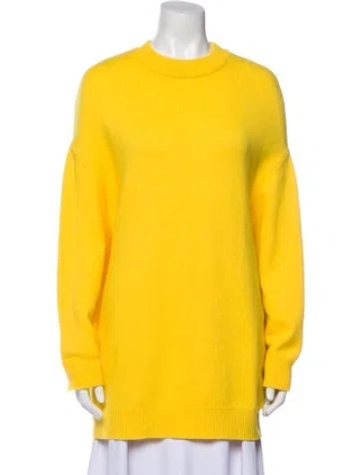 Pre-owned Tibi Wool Crew Neck Sweater In Yellow