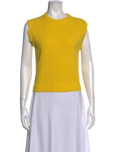 Pre-owned Tibi Wool Crew Neck Sweater In Yellow