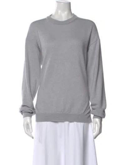 Pre-owned Tibi Wool Crew Neck Sweatshirt In Gray
