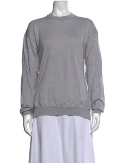 Pre-owned Tibi Wool Crew Neck Sweatshirt In Grey