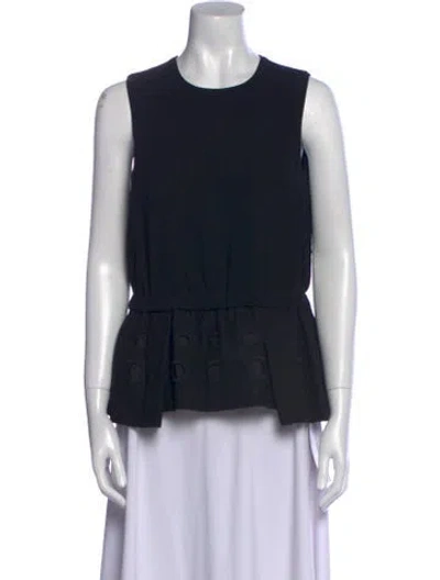 Pre-owned Tibi Wool Crew Neck Top In Black
