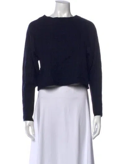 Pre-owned Tibi Wool Crew Neck Top In Blue