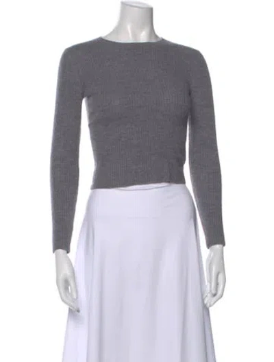 Pre-owned Tibi Wool Crew Neck Top In Gray